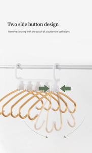 クローゼストレージオーガナイザー5 in 1デザインメタルスペース節約マジック多目的ハンガーワードローブ衣類ラック - Product Image 5
