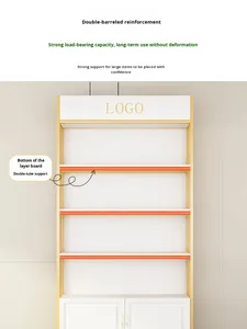 Facial Mask Cosmetics Display Cabinet Sliding Shelves Eco-friendly Modern Metal Multi-layer <strong>Storage</strong> <strong>Rack</strong> <strong>for</strong> Beauty Salons - Product Image 4