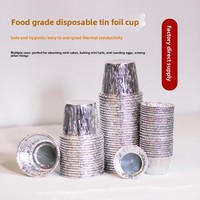 Gobelets jetables en aluminium et PP pour cuisson, moules à tartelettes, moules à cupcakes, coupelles à assaisonnement pour barbecue