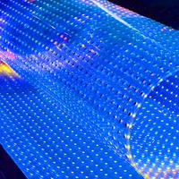 Écran LED transparent pour publicité sur vitrine, affichage holographique flexible en cristal