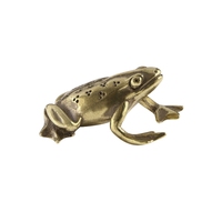 Mini grenouille en laiton antique ornements grenouille jouets artisanat en métal