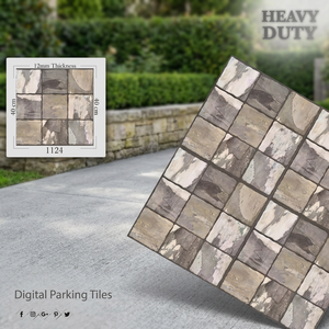 Durable Digital Porcelain Floor Parking Tiles 400x400mm Heavy Duty for Exterior Use 40x40cm Outdoor Ceramic Glazed Flooring - Product Image 1