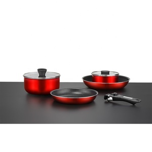 LFBG SGS TUV Rosa oro cocina utensilios de cocina olla apilable no-Stick de utensilios de cocina de aluminio de casa - Product Image 2
