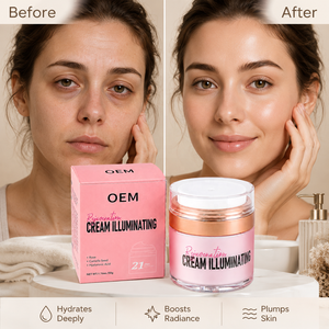 Proveedor de <span class=keywords><strong>Crema</strong></span> Facial Blanqueadora, Hidratante y Antienvejecimiento con Logotipo Personalizado, <span class=keywords><strong>Crema</strong></span> Facial Vegana Iluminadora de Marca Blanca para Mayoristas y Distribuidores - Product Image 1