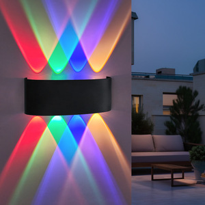 ไฟติดผนัง LED RGB ไล่เฉดสี ขึ้นลงได้ กันน้ำ IP65 ตัวเรือนอะลูมิเนียม แสงสีสันสดใส สำหรับตกแต่งบ้านและบาร์ - Product Image 4