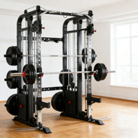 Rack de musculation avec cage de puissance et fixation pour machine à câbles - Système d'entraînement multifonctionnel tout-en-un