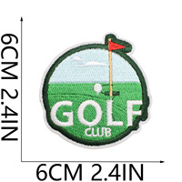 Parche Bordado de Golf, Diseño de Dibujos Animados, para Planchar o Coser, Insignia para Gorra, Sombrero, Ropa, Bolsa, Decoración Deportiva, Aplique DIY, Parche de Golf