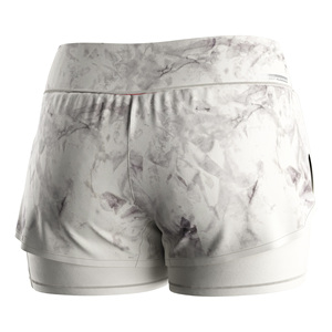 2 in 1 Women's Summer Fitness Shorts Burden-free Adjustable <b>Drawstring</b> for Daily Jogging Cycling - Product Image 4