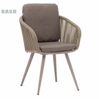 Ensemble de mobilier de jardin Ensemble table et chaises en bois Patio moderne rotin osier aluminium bois Restaurant corde Ensemble de salle à manger d'extérieur