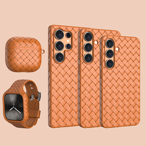 Étui de téléphone en TPU souple à motif tissé pour <span class=keywords><strong>Samsung</strong></span> <span class=keywords><strong>Galaxy</strong></span> S26 Ultra S25 Ultra S25 Plus, matériau recyclé, coque antichoc - Product Image 4