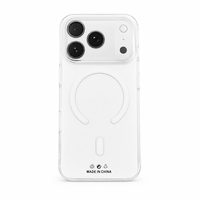 Coque de téléphone antichoc transparente en TPU+PC anti-jaunissement avec chargement magnétique pour iPhone 17 Series