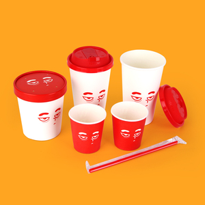Vasos de Papel Desechables Personalizados de Doble Pared de 12 oz para Bebidas Calientes, Ecológicos, Negros, con Tapa - Product Image 4