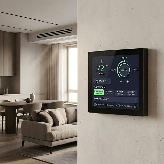 CE Approved 4'' In-wall HVAC Control Panel Smart Home Automation RK3566 Android Tablet with RS485 Wired Connection AC 110V-240V