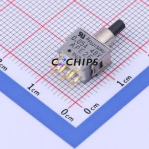 APE2F-2M-10-Z <b>Push</b> <b>Button</b> <b>Switch</b> Through hole Component (THT) <b>Switch</b> Double Pole Double Throw Round Plunger Through Hole 50mA - Product Image 1