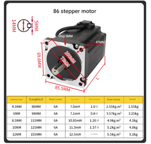 57/86 động cơ bước điều khiển Bộ điều khiển động cơ hai pha 4 dây 86 bước 8.5nm + ma860 Bộ - Product Image 4