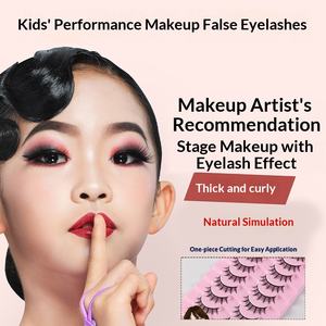<span class=keywords><strong>Pestañas</strong></span> <span class=keywords><strong>Postizas</strong></span> para Maquillaje de Escenario, Actuación Infantil, Sin <span class=keywords><strong>Pegamento</strong></span>, Autoadhesivas, Reutilizables, de Pelo Sintético Natural para Mujer - Product Image 3