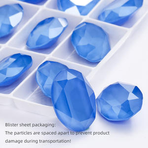 淅川摩卡彩色椭圆形玻璃水晶石尖背水钻DIY服装服装袋配件 - Product Image 5