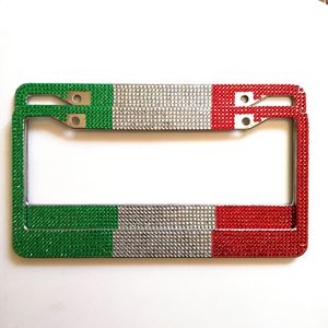 Targhetta diamantata diritta a tre colori bandiera nazionale italiana calibro prodotto accessori speciali per parti di borsa - Product Image 1