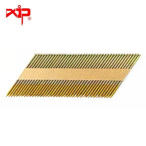 34 Degree Paper Strip Nails with Flat Head Common Wire Cheap Framing Collated Paper Ring Spiral Shank Types China Steel Nail