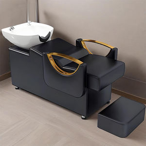 Venta al por mayor moderna peluquería champú <span class=keywords><strong>cama</strong></span> fabricante de cerámica personalizada lavabo cabeza semirreclinable terapia barbería <span class=keywords><strong>cama</strong></span> de lavado - Product Image 1