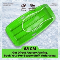 Luge d'hiver pour enfants, légère, certifiée CE EN71, en plastique HDPE sûr, 4 couleurs, toboggan avec poignées et corde, 120 kg, jouet de Noël