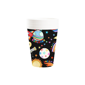 DAMAI - Juego de Vajilla Desechable con Temática Espacial para Fiestas Infantiles, Platos de Papel para Postres, Vasos, Servilletas, Kits para Fiestas de Cumpleaños - Product Image 6