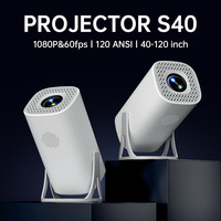 Mini Proyector de Bolsillo Portátil S40 LCD, Android 14 Inteligente, Compatible con 4K, 180 Lúmenes, Cine en Casa, Wifi de Doble Banda