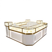 Vitrine de présentation de bijoux en verre moderne, serrure haute sécurité, éclairage LED, écologique, robuste, recyclable, logo personnalisé, vente au détail