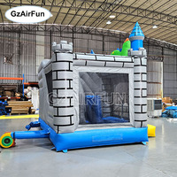 Château gonflable commercial dinosaure avec toboggan, château dragon en PVC écologique pour la location