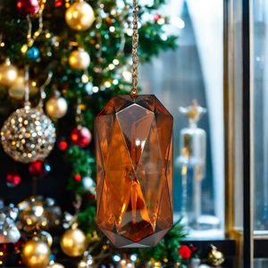 8.66IN बड़े ऐक्रेलिक दर्पण वाले रत्न हैंगिंग आभूषण लक्जरी प्लास्टिक बड़े गहना पेंडेंट त्योहार रत्न सेट सजावट - Product Image 6