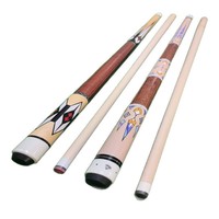 Queue de billard style américain à tête large de 13mm, manche fendue en érable 1/2, pour l'export transfrontalier, en acier inoxydable.