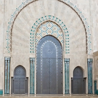 Porte de mosquée en métal conception espace cadre structure en acier porte de mosquée