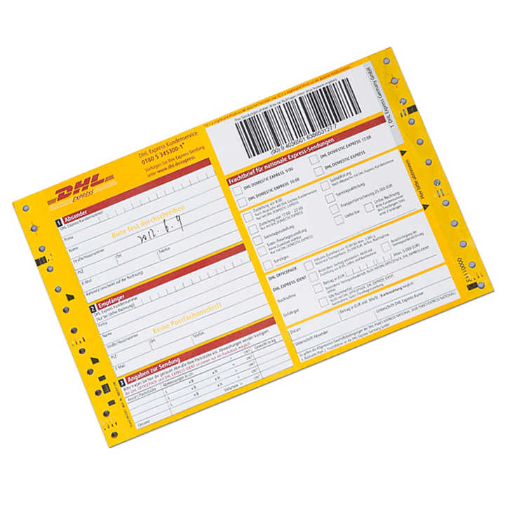 Dhl High Quality Courier Waybill With Barcode and Digital Number