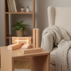 Personalized 5.9 Inch rectangle Acrylic Light Base <b>Stand</b> 3D <b>Night</b> Illusion led Lamp Base Clear Wooden Base for Acrylic 3D Effect - Product Image 1