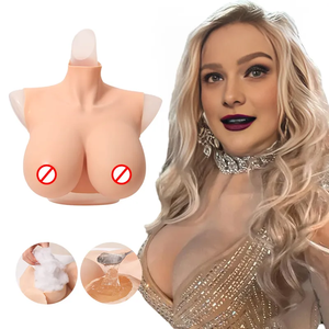 Prótesis de Senos de Silicona Realistas con Cuello Alto, Pechera de Silicona Falsa, Senos de Silicona Femeninos - Product Image 1