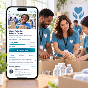 Développement d'applications <span class=keywords><strong>de</strong></span> plateforme <span class=keywords><strong>de</strong></span> crowdfining d'entreprise pour iOS et Android avec création <span class=keywords><strong>de</strong></span> campagnes et dons en ligne LionCreate - Product Image 1