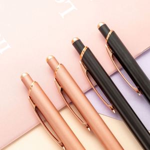 Click Metal Ballpoint <b>Pens</b> Wholesale Engraveable logo Student Writing Gift Advertising <b>Pen</b> Pressed Ballpoint <b>Pen</b> - Product Image 2