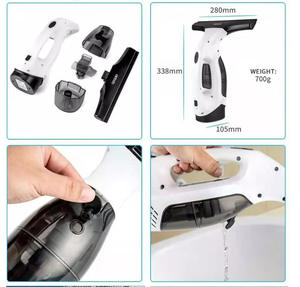 Aspiradora Eléctrica para Ventanas con Rociador de Agua, Mango Extensible, 2 Modos, Depósito de Polvo de 100 ml, para Uso en el Hogar, Automóvil y Hotel - Product Image 4