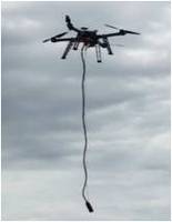 Drone UAV à faible coût utilisé pour la magnétométrie pour l'exploration minière, l'étude minière