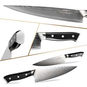 Juego de cuchillos de carnicero Santoku Premium de acero damasco de 18 piezas, superventas, cubiertos de cocina con mango de ABS para regalo - Product Image 6