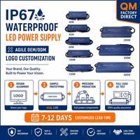 Controlador LED Impermeable IP67 al por Mayor, Fuente de Alimentación de 12V 24V 60W 150W 200W 300W 400W, Carcasa de Aluminio, Transformador para Iluminación Exterior