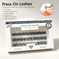 Cils adhésifs courbés à presser, effet wispy, 100 % faits à la main, auto-adhésifs, taille personnalisée, vente en gros Royaume-Uni, France, Italie, Europe