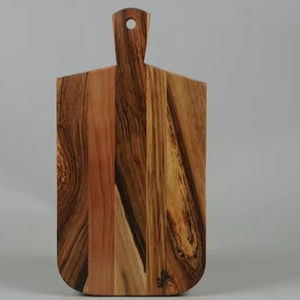 Planche à découper ronde en bois massif de qualité supérieure, planche polyvalente pour la viande, les légumes, les fruits et le fromage - Product Image 1