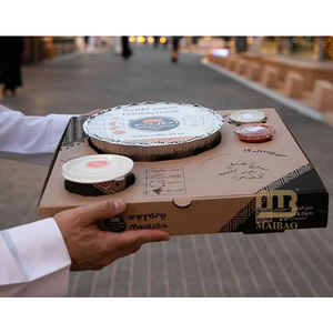 Caja de pollo de mantequilla de cartón de calidad alimentaria, cuenco de papel Kraft biodegradable de 750ml para comida Halal, fiambrera para llevar arroz con taza de inmersión - Product Image 6