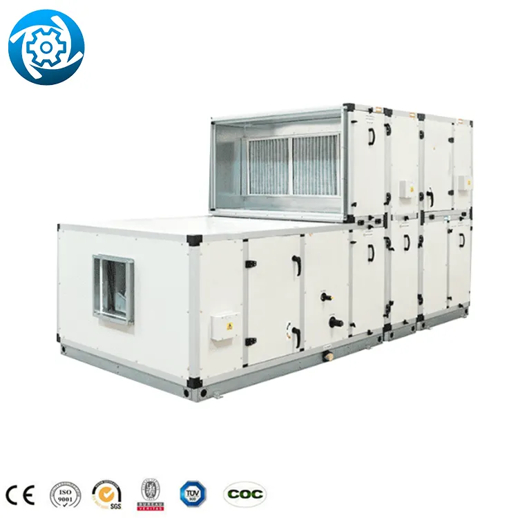 Ahu Outlet Pressure Air Handling Units System Fan Unit Hvac Heat Exchange Coil