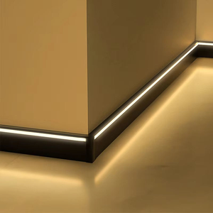 Rodapié de Aluminio Iluminado de Fábrica 2026, Perfil Decorativo de Metal para Pared de 80mm, Rodapié con Luz LED - Product Image 3