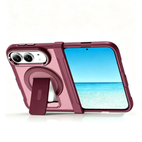 Nouvelle Arrivée 2026 – Coque de Téléphone Antichoc en TPU et PC avec Support Magnétique et Béquille 360° pour iPhone Duo et iPhone 18 Pro Max