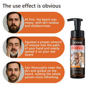 Mousse Limpiador de Bigote de Marca Privada 200ml Fórmula suave para reducir la irritación por afeitado y mousse cremosa para el cuidado del bigote - Product Image 3