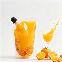 Poche souple à bec verseur pour boisson Orange Mangue avec poignée, 250ml 500ml 1L, anti-fuite, recyclable, qualité alimentaire, imprimée en héliogravure, pour Vodka et Champagne