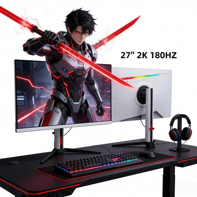 Wholesale 27 Inch 180Hz 2K Gaming Monitor 1440p 1ms RGB Light Frameless Display